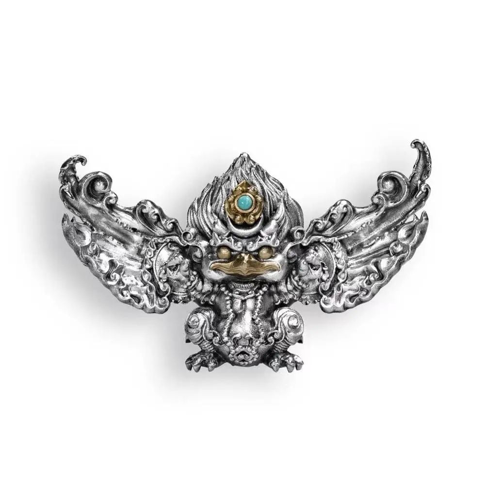 National Style Trendy Tibetan Ethnic Style Golden Wing Dapeng Bird Pendant Necklace Collectables-Autograph Accessories Handsome Pendant